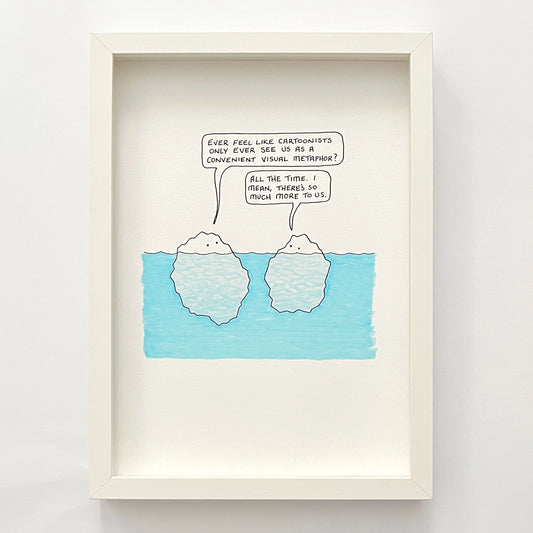 Icebergs - Framed.