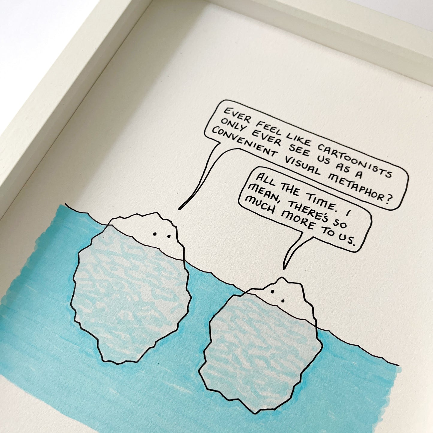 Icebergs - Framed.