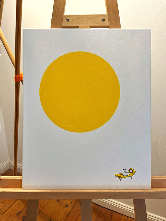 Big Sun on Canvas (40x50cm)