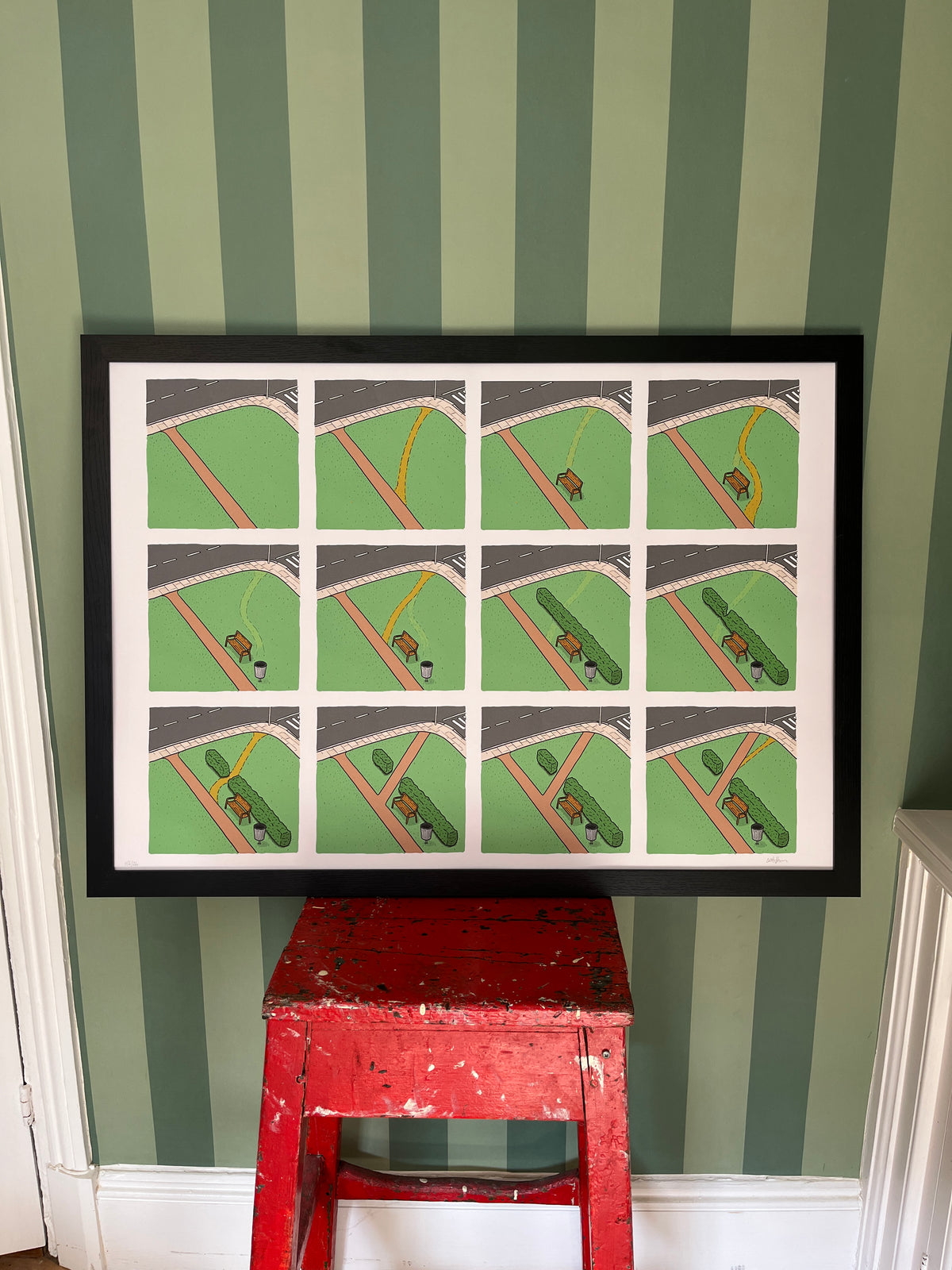 Desire Paths - Framed, A1
