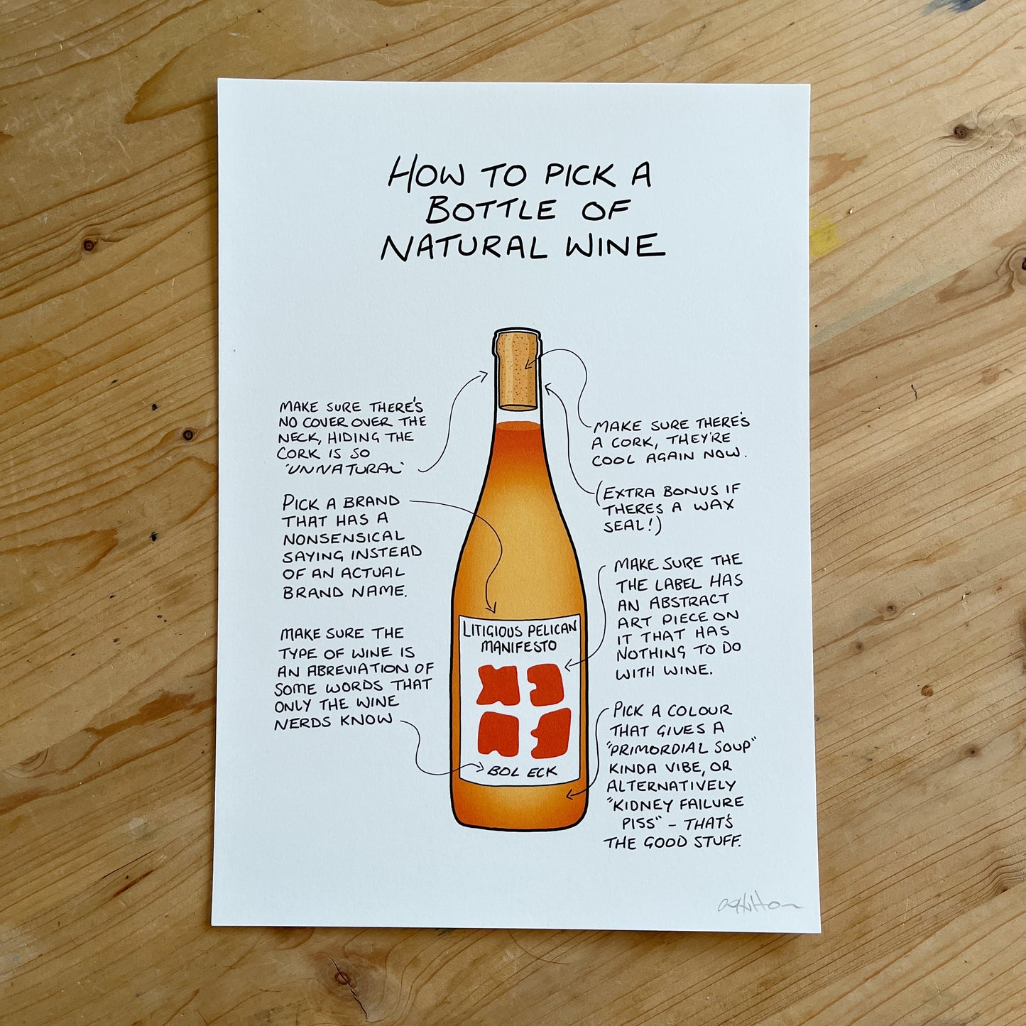 Natural Wine Print