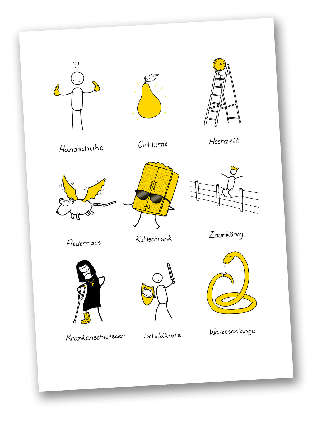 German Words I Love - Signed Print.
