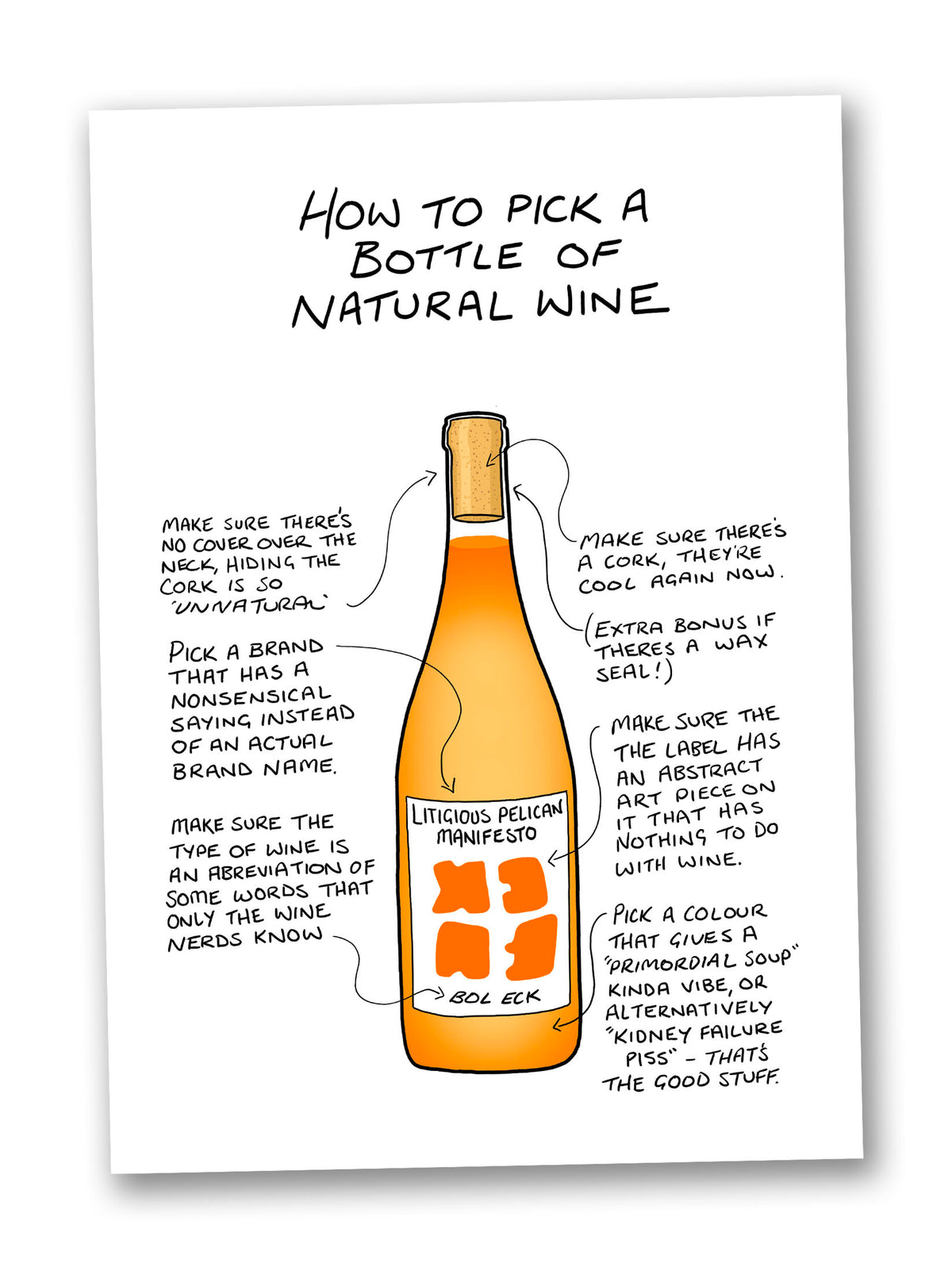 Natural Wine Print