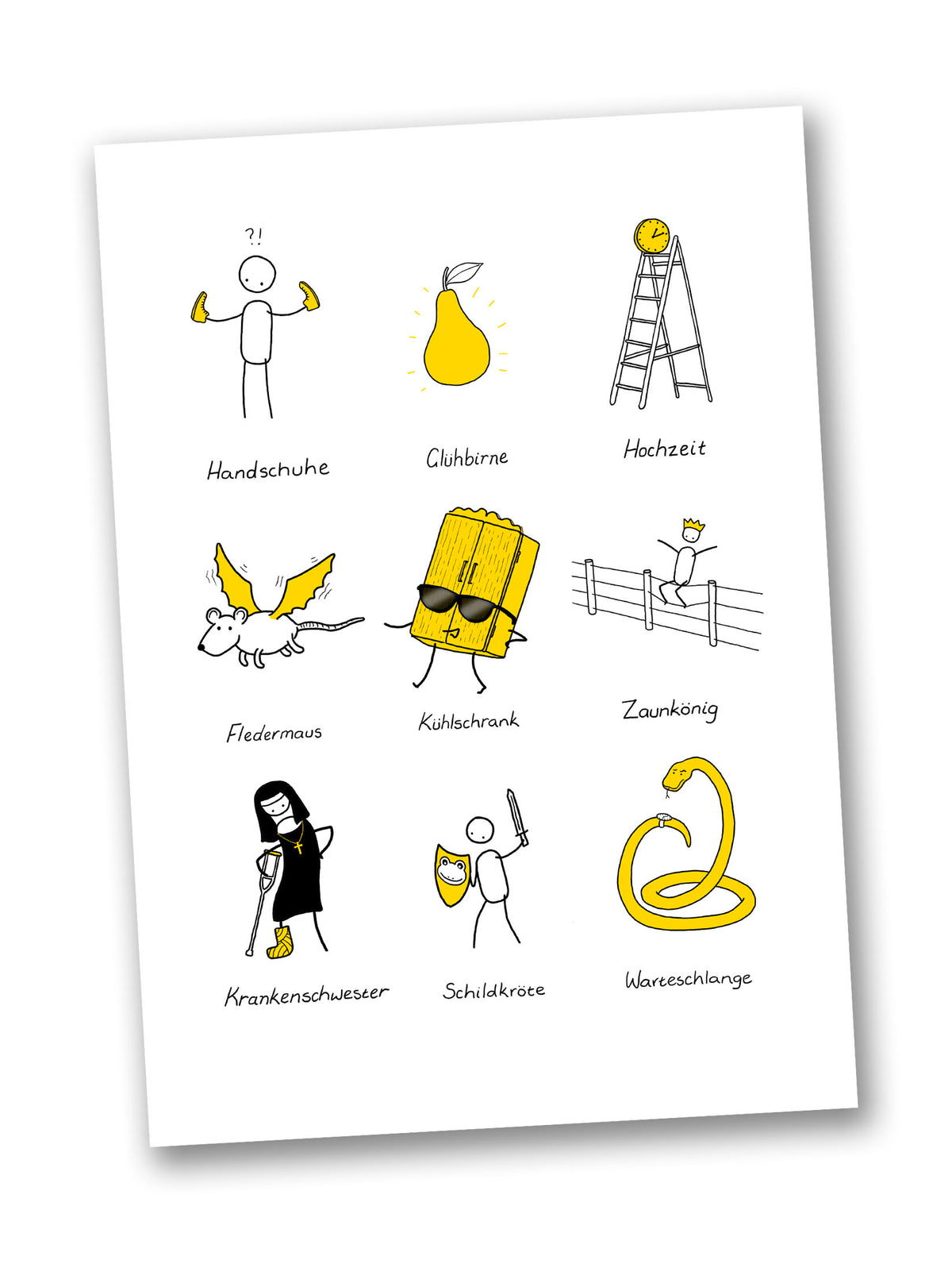 German Words I Love - Signed Print.